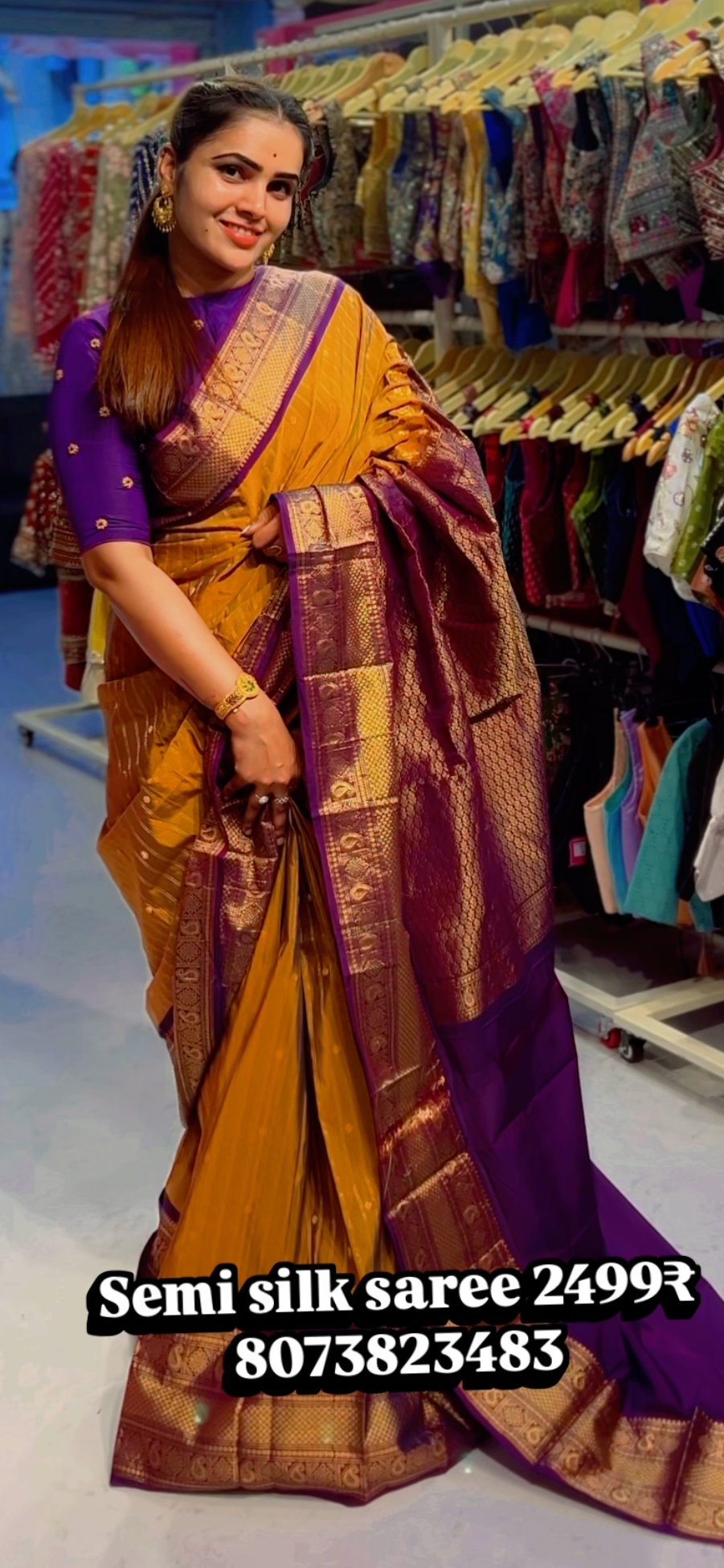 CODE:0S1 semi silk saree