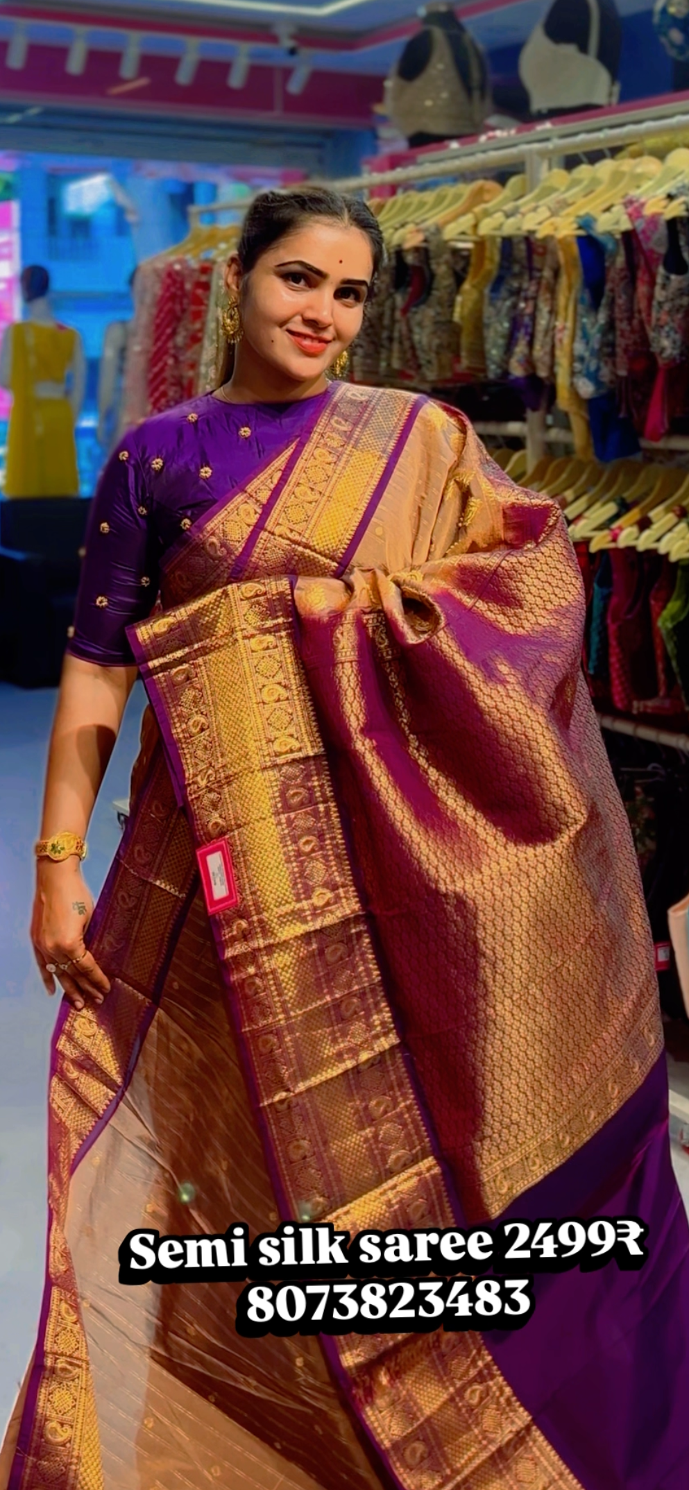 CODE:0S1 Semi silk saree